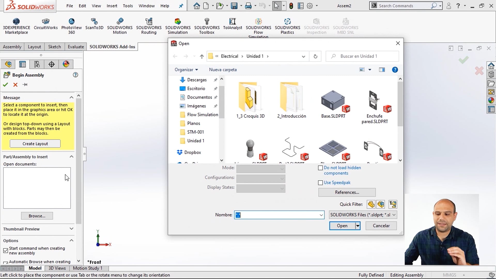 Instalaciones eléctricas 3D con solidworks – Clase N° 6